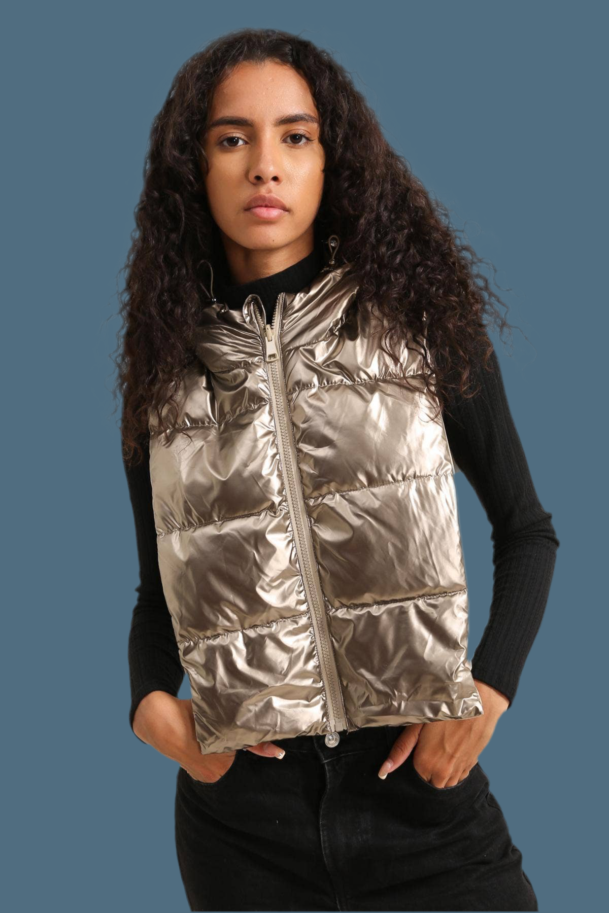 Capuche imperméable réversible : Dorée