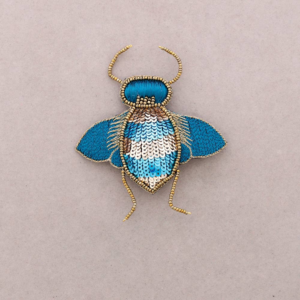Broche Insecte Paillettes: Fucsia