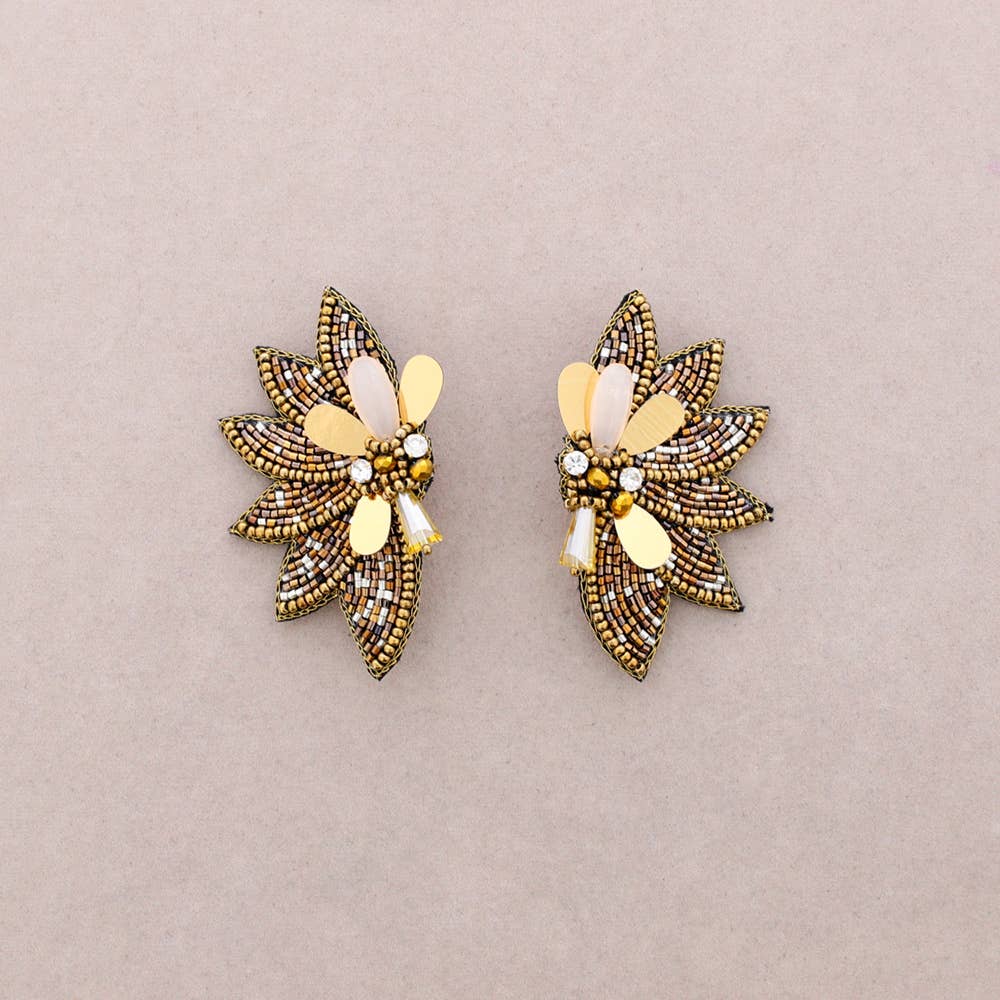 Boucles d'oreilles Wing Sequin: Vert
