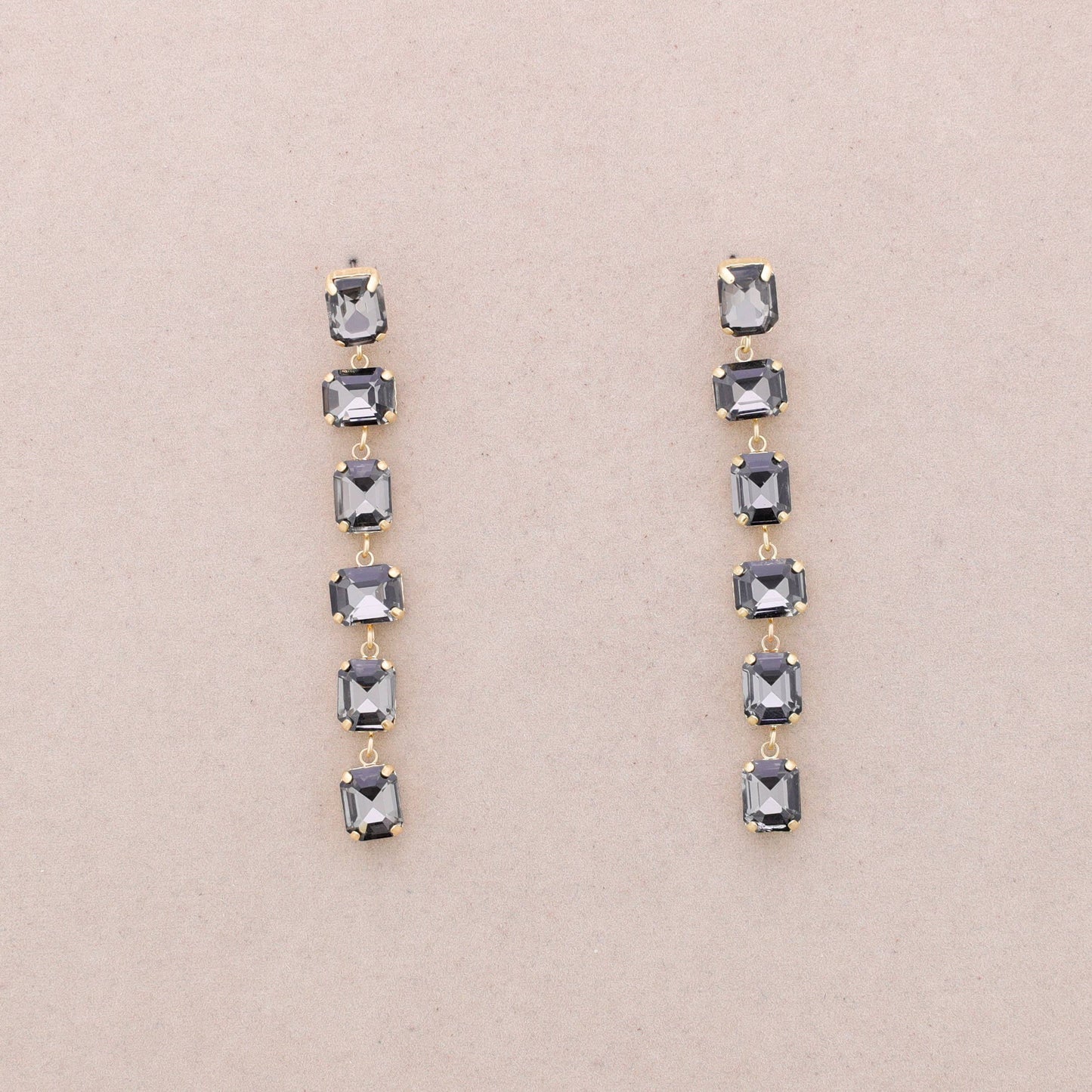 Boucles d'oreilles pendantes carrées