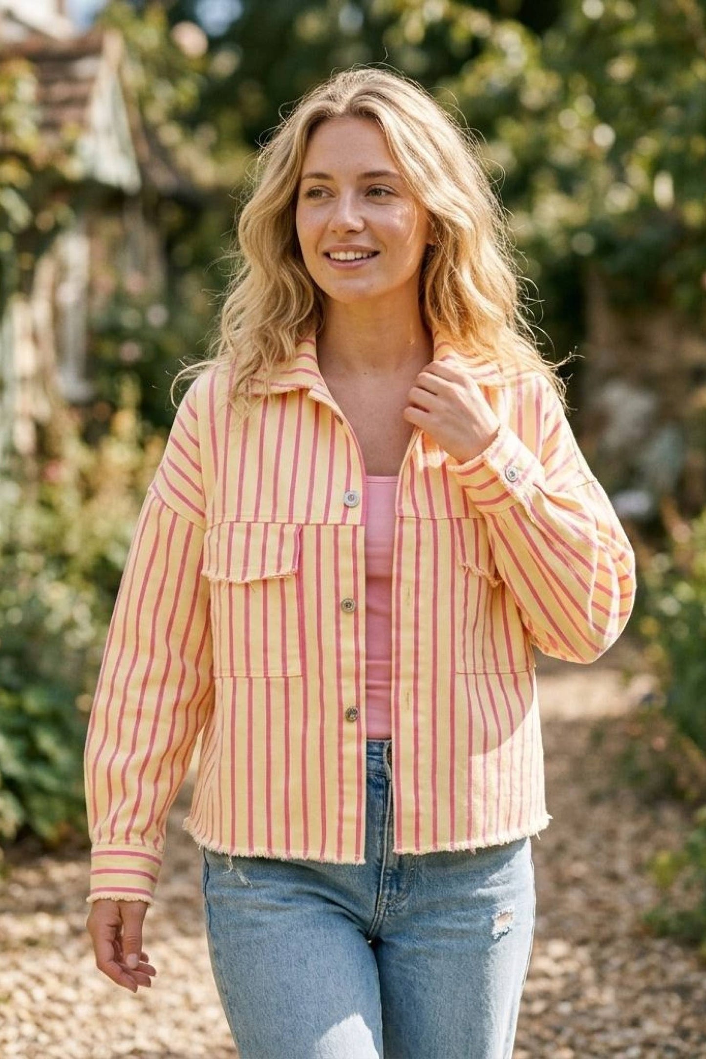 Veste rayée en coton: Rose / TU - DupontDupont