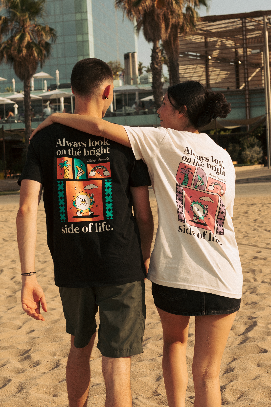 T-shirt Regarde toujours le bon côté de la vie