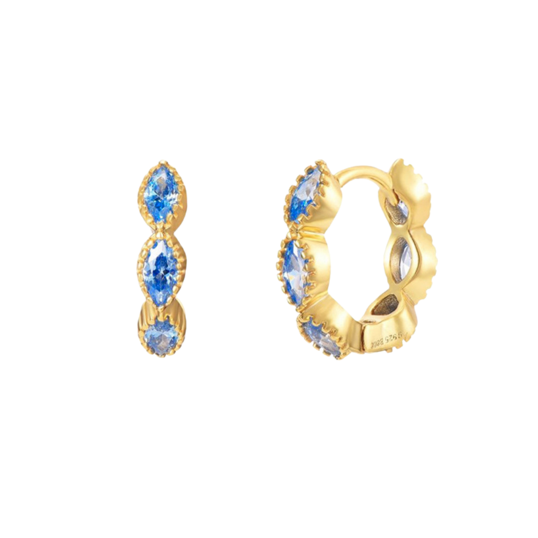 Boucles d’oreilles Brisa hoops bleu