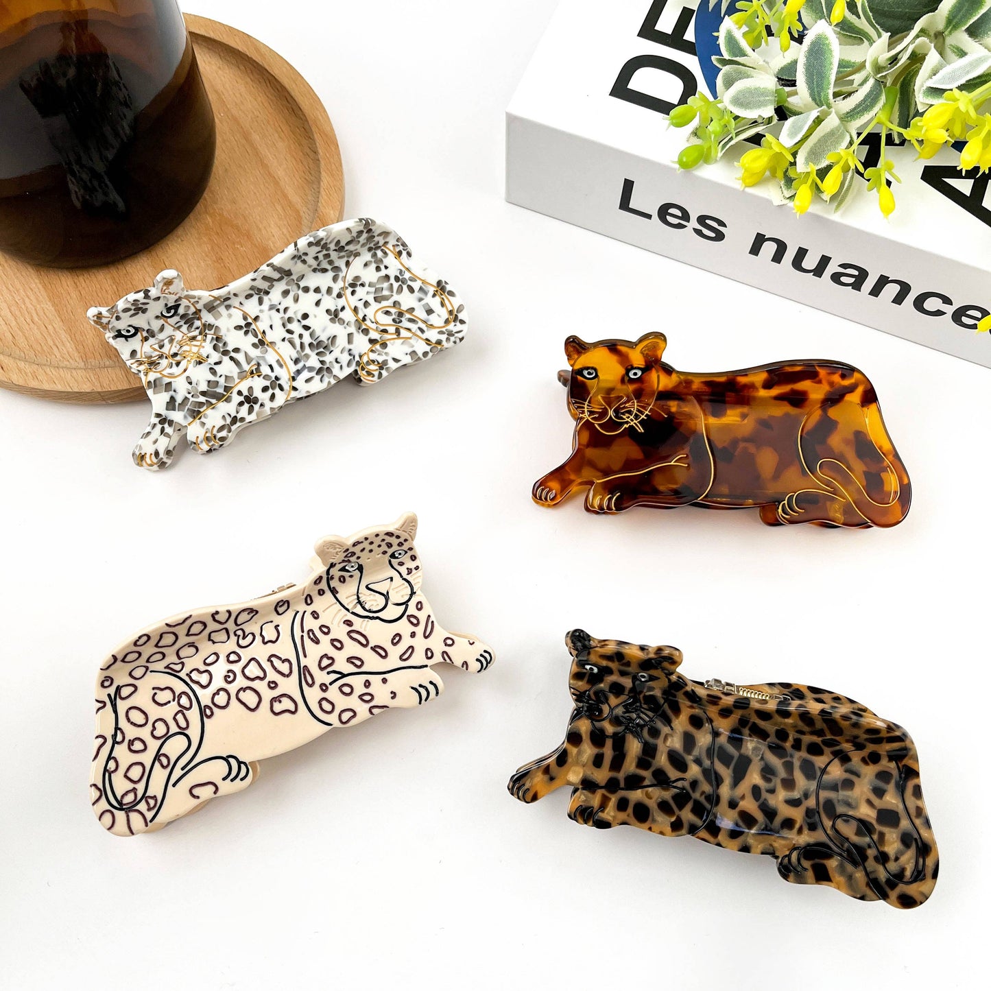 Pince à cheveux léopard