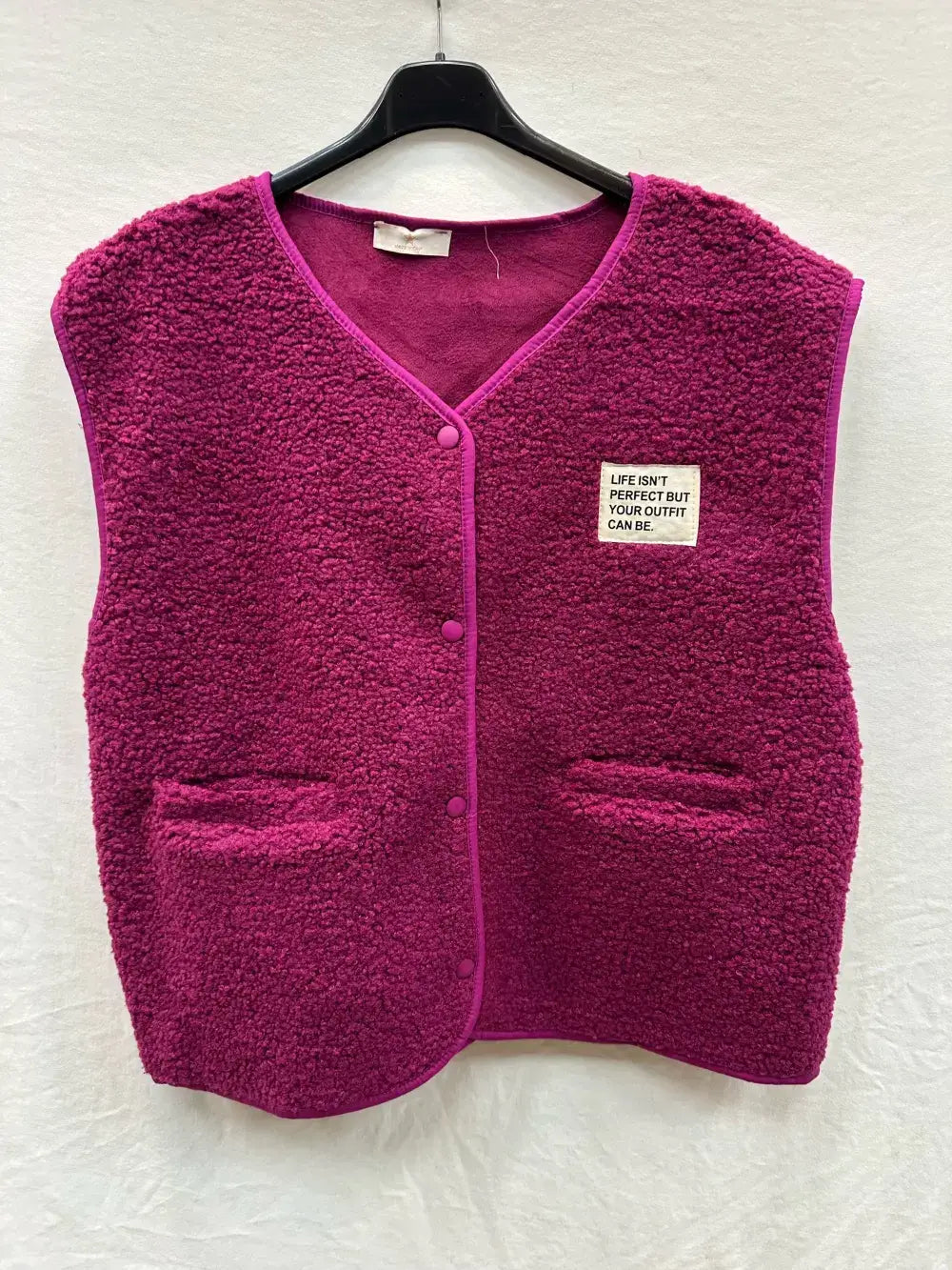 Gilet Moumoute framboise