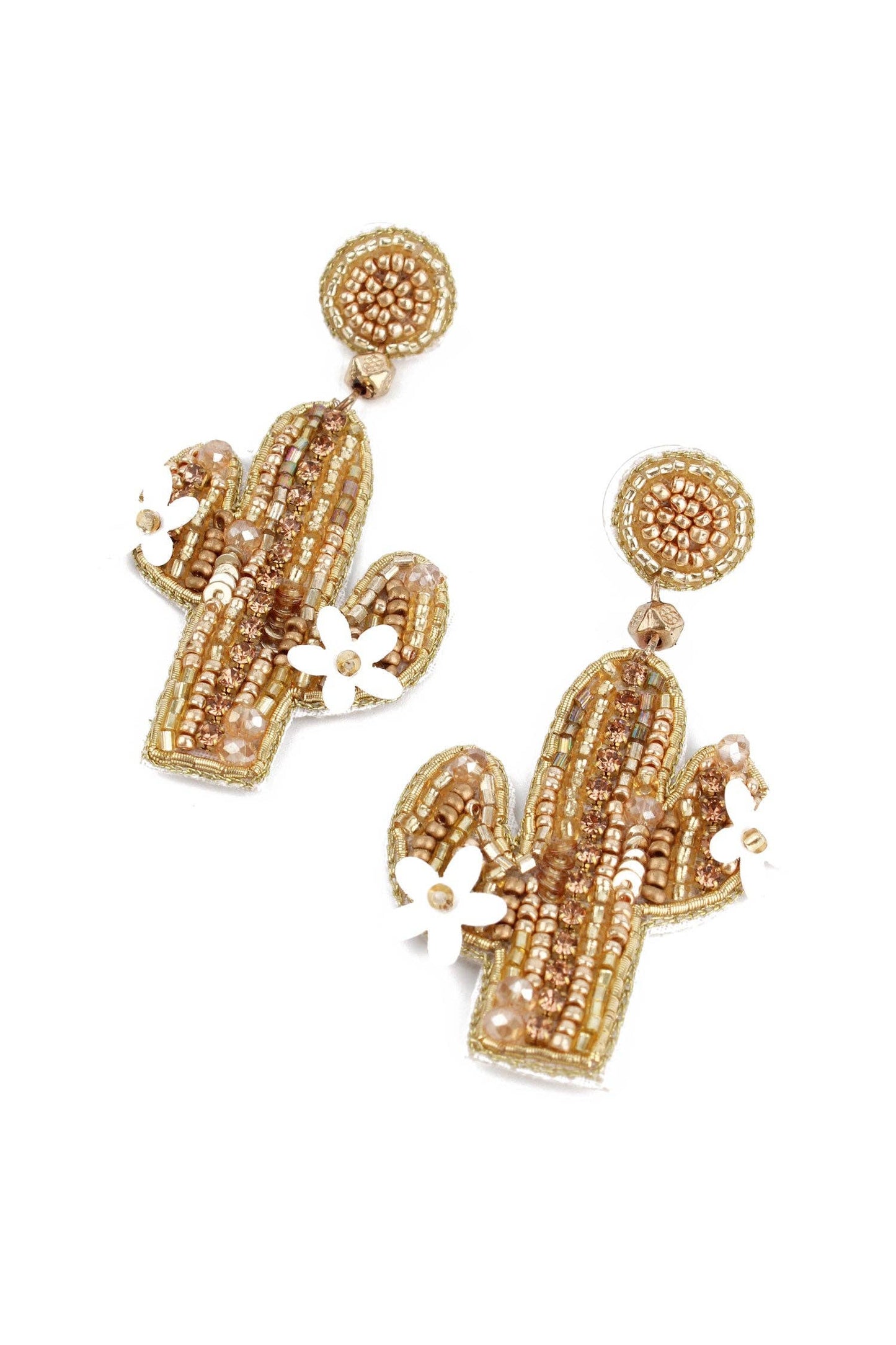 BOUCLES D'OREILLES CACTUS EN OR