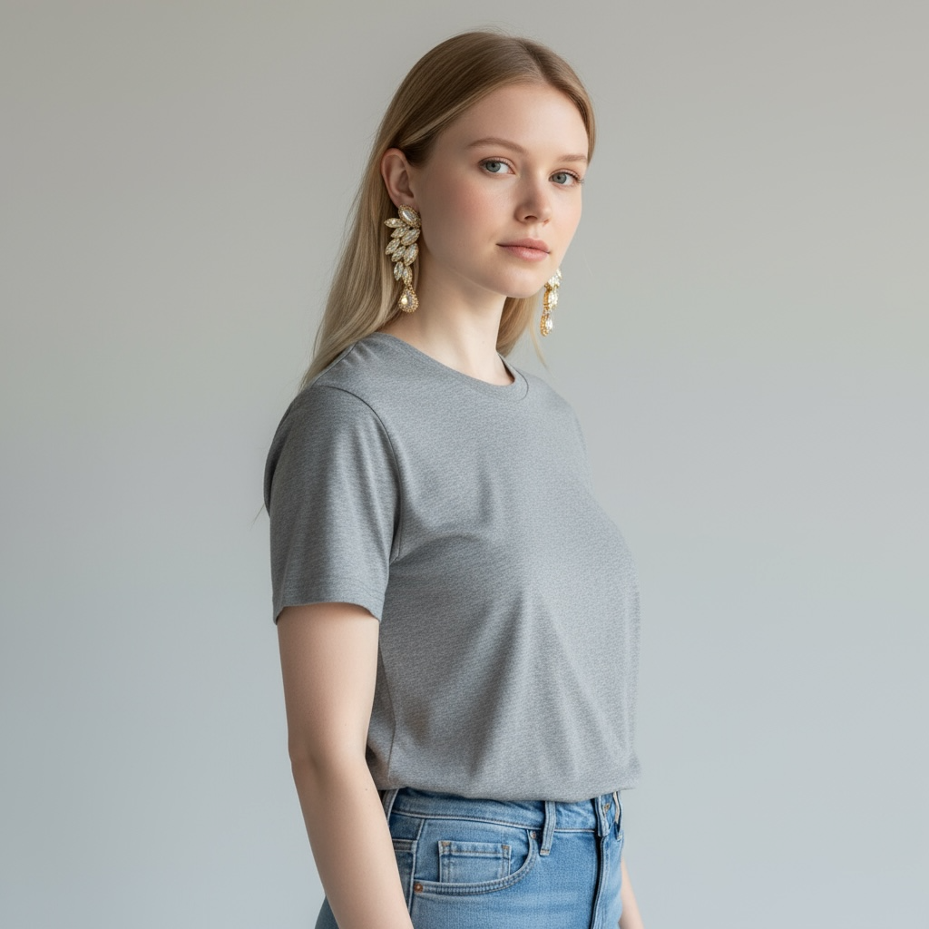 Boucles d'oreilles plumes cristal Blank