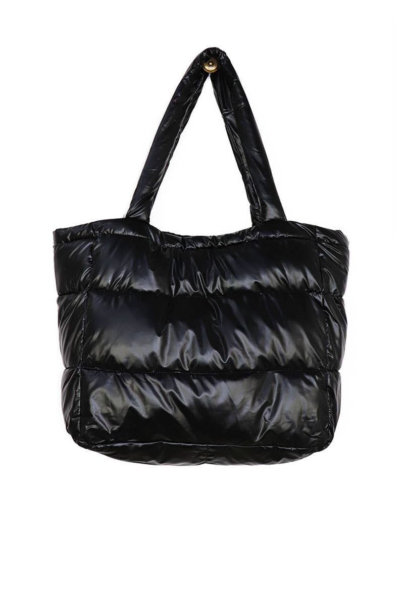 Sac cabas matelassé Noir