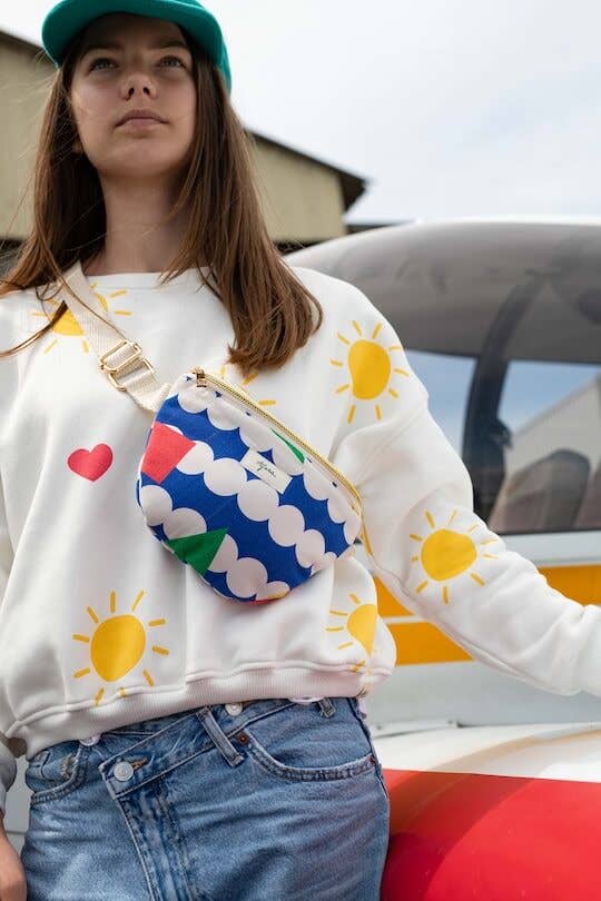 Sweat Femme Oversize Coton Soleil et Coeur - Sunny Heart: S - DupontDupont