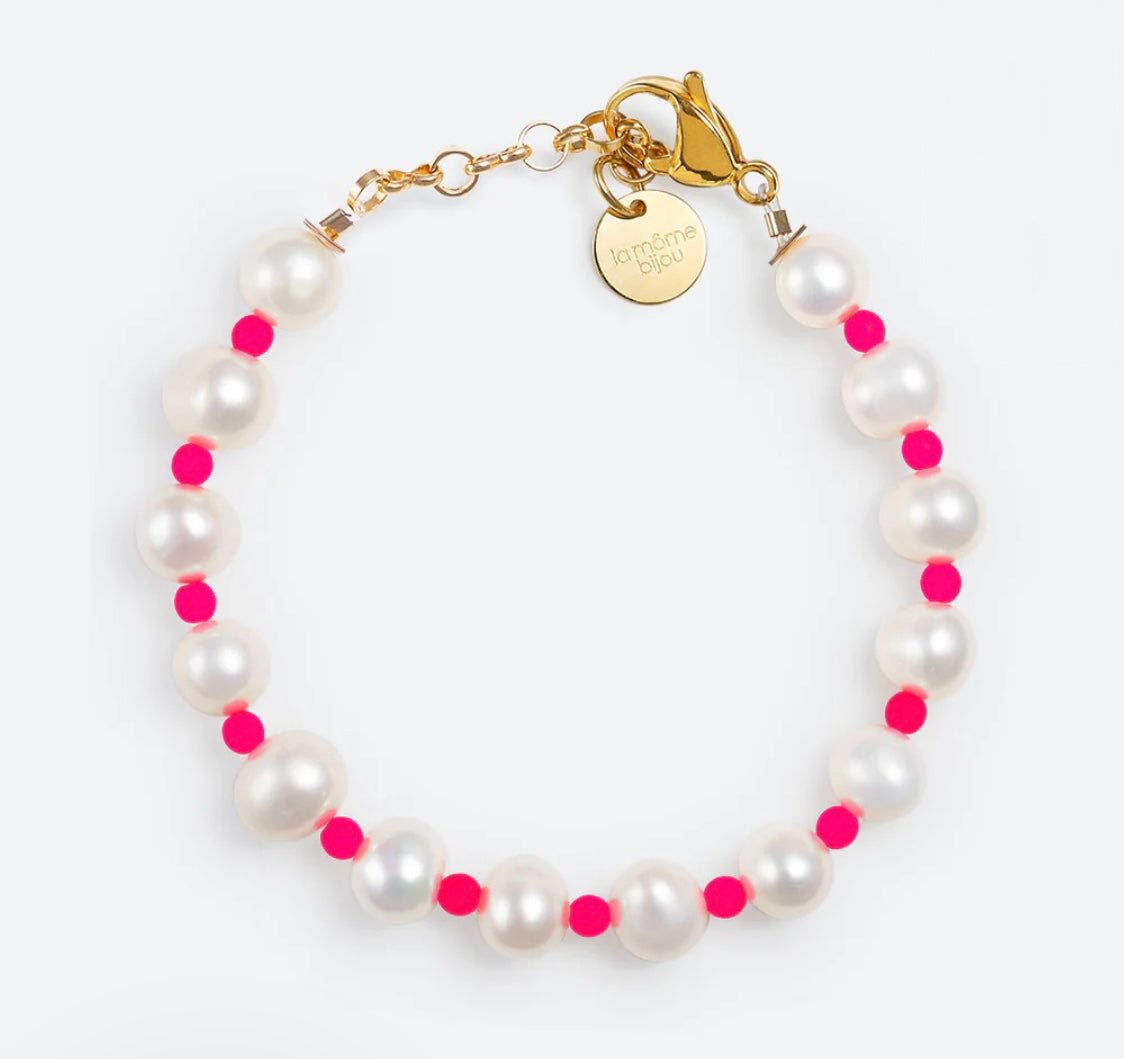 Bracelet perles fluo