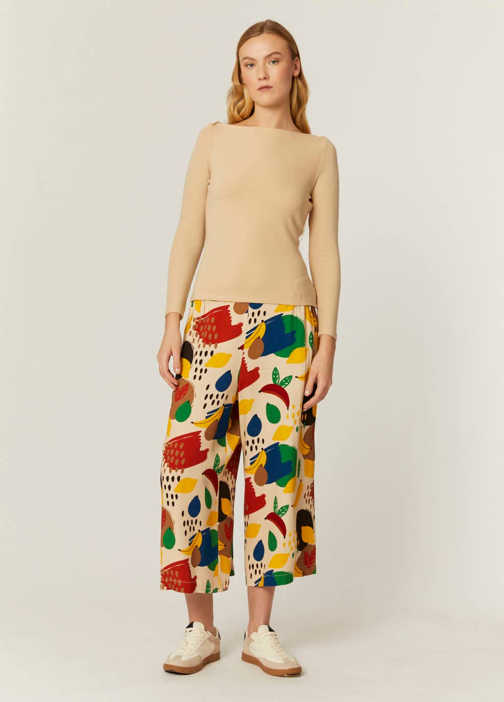 TOP COL BATEAU BEIGE