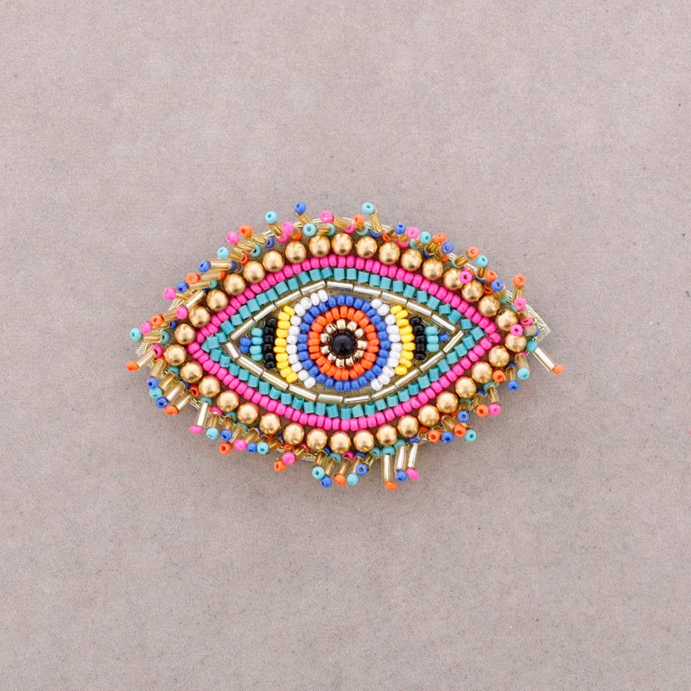 Broche Œil Turc Perles Multicolore - DupontDupont