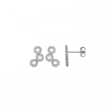 Puces 3 ronds argent