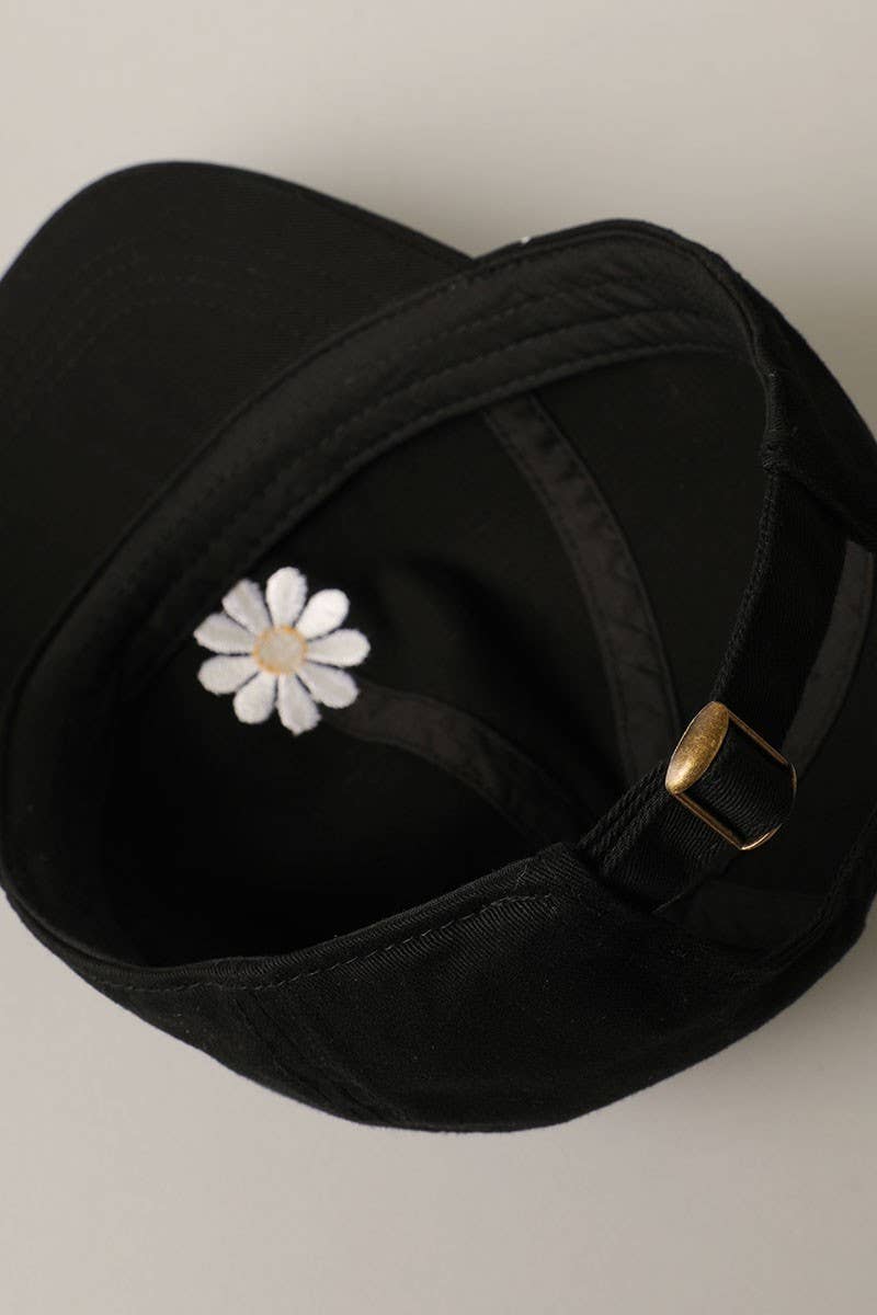 Casquette brodée Daisy bleu