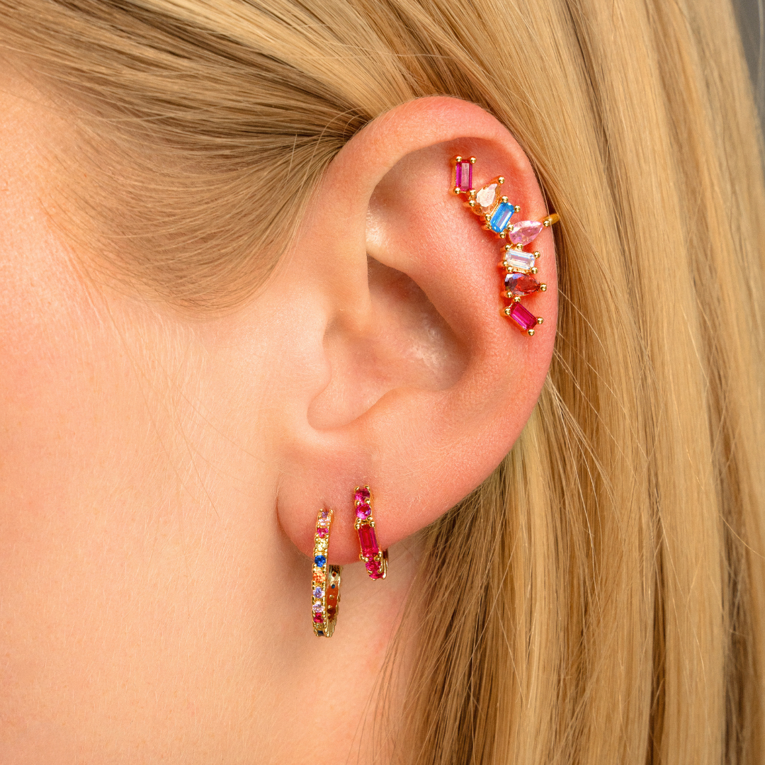 Earcuff arc-en-ciel: Multicolore / Doré - DupontDupont