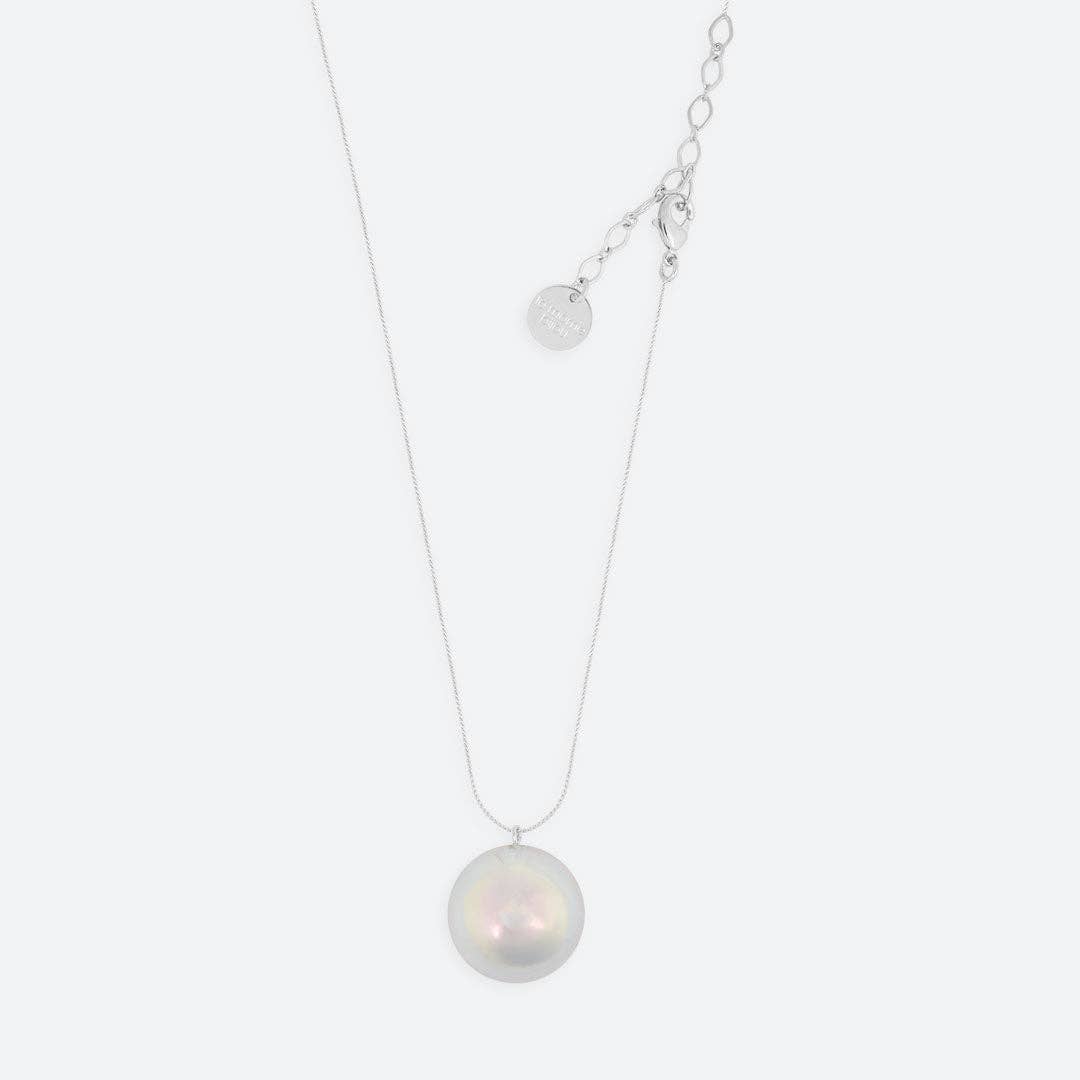 COLLIER DANS MA BULLE "SOLO" (3 TAILLES): PLAQUÉ OR / Perle 8mm (38-43cm)
