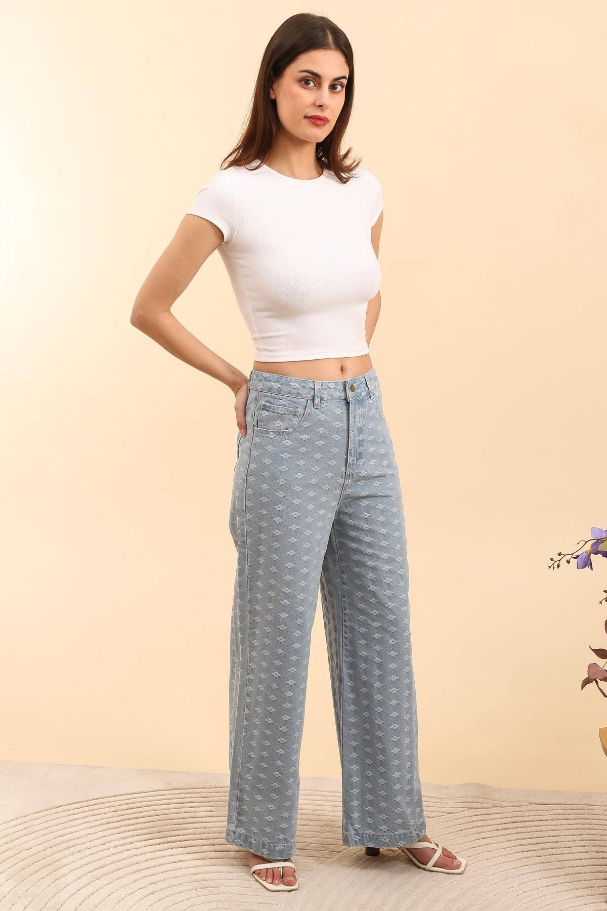 PANTALON LARGE DENIM