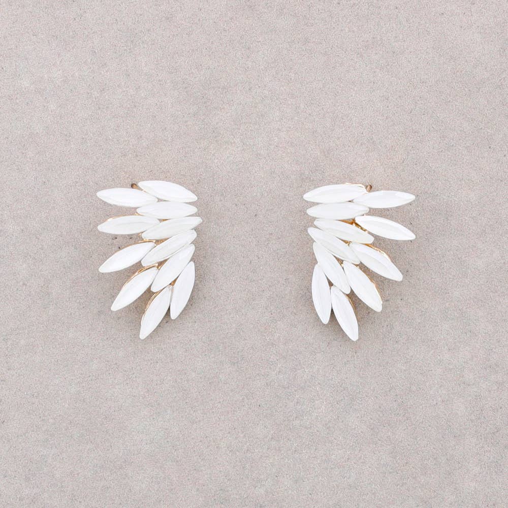 Boucles d'oreilles en forme d'aile en cristal: Jaune - DupontDupont