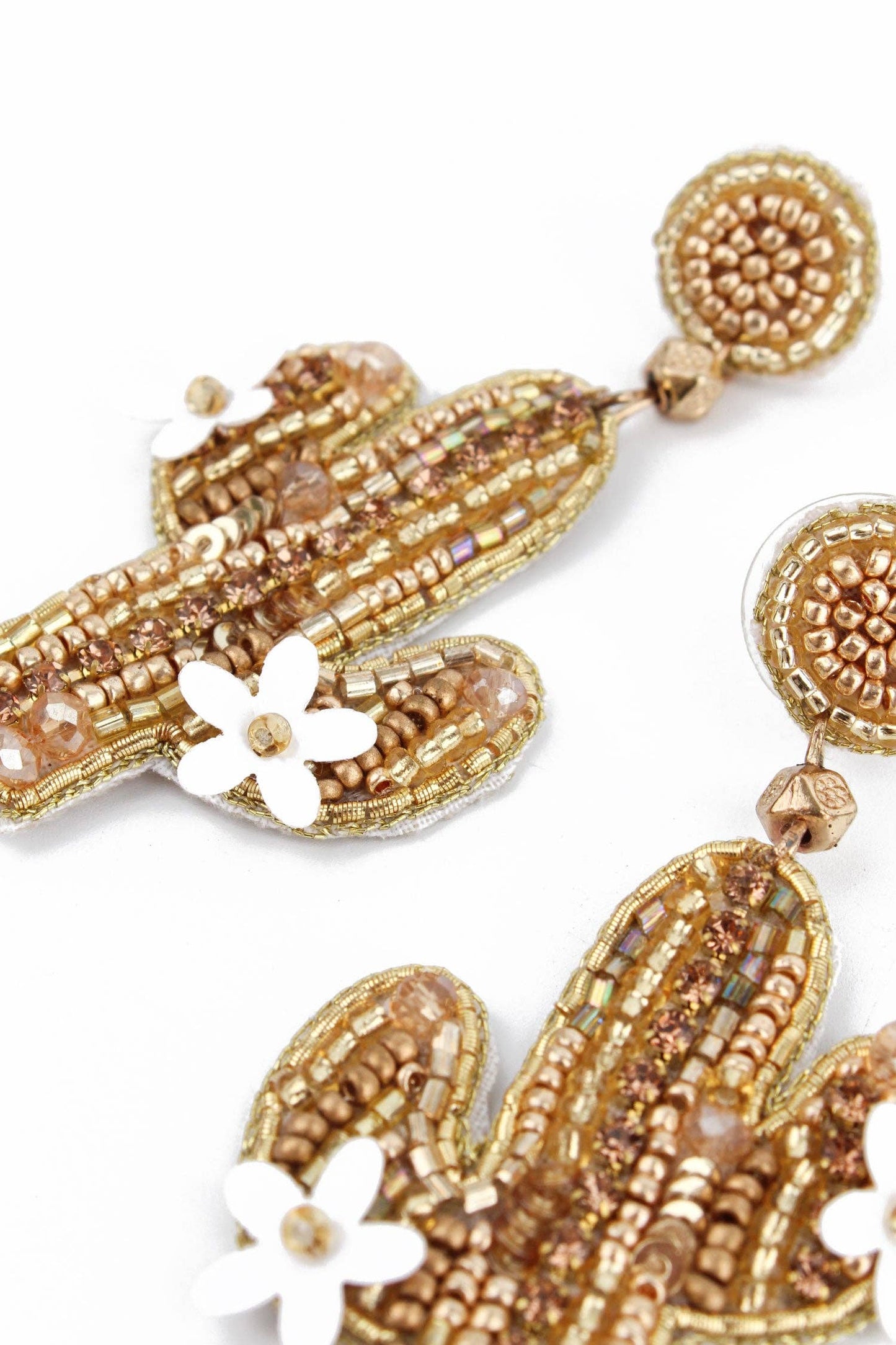BOUCLES D'OREILLES CACTUS EN OR