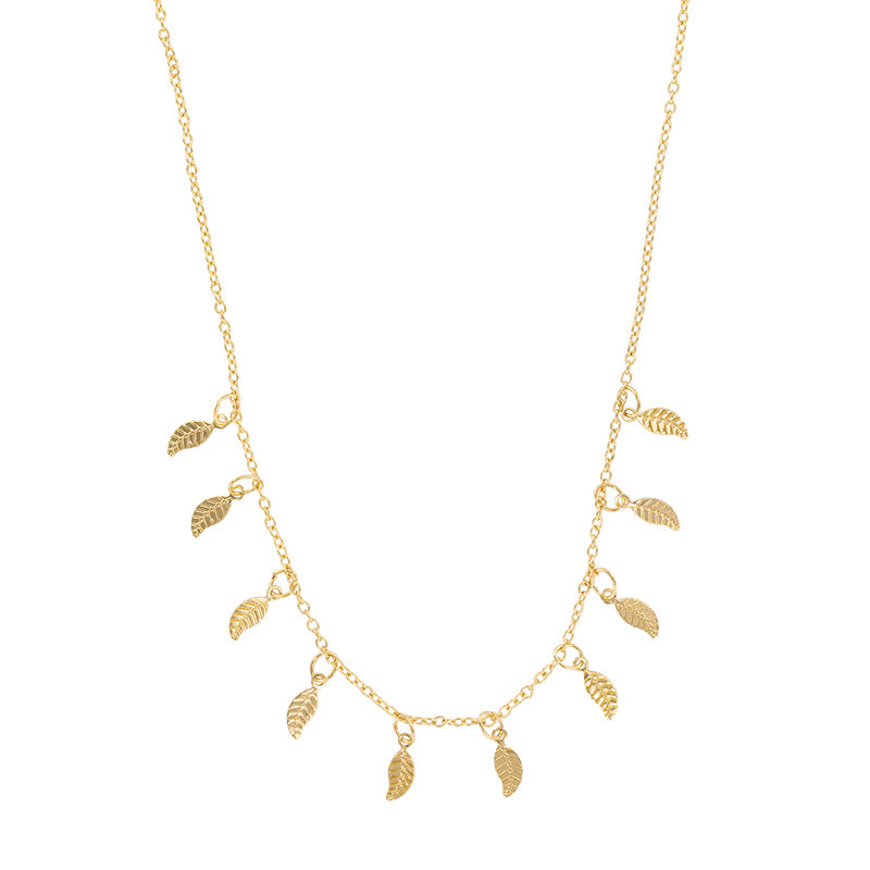 Collier pampille feuilles