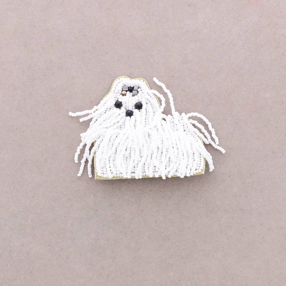 Broche Chien Perles: Blanco - DupontDupont