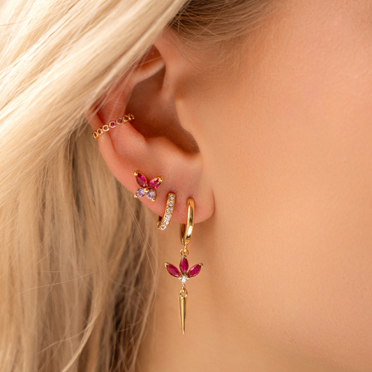 Créoles zircon blanches