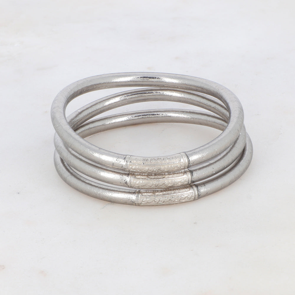 Jonc Bouddhiste argent