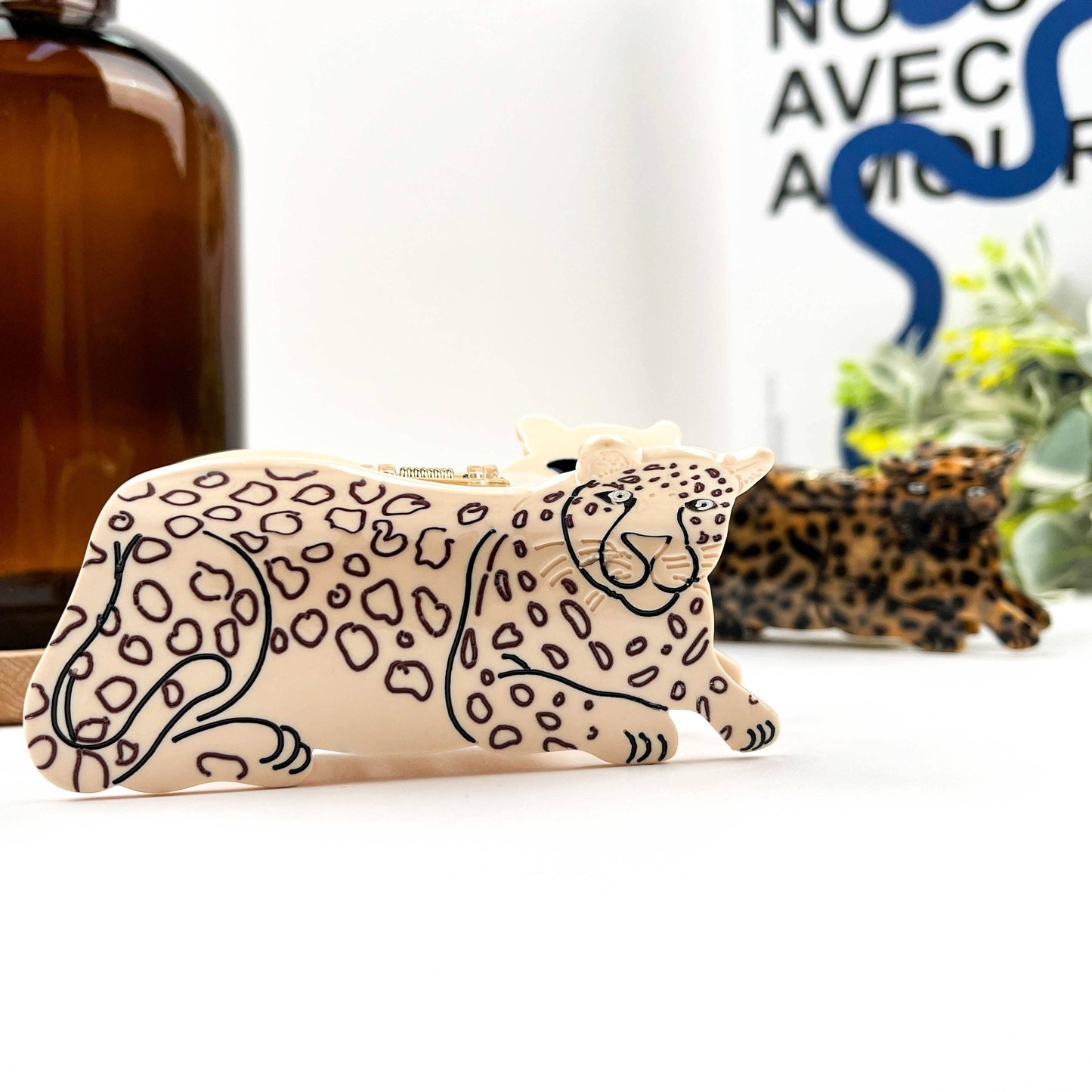 Pince à cheveux léopard