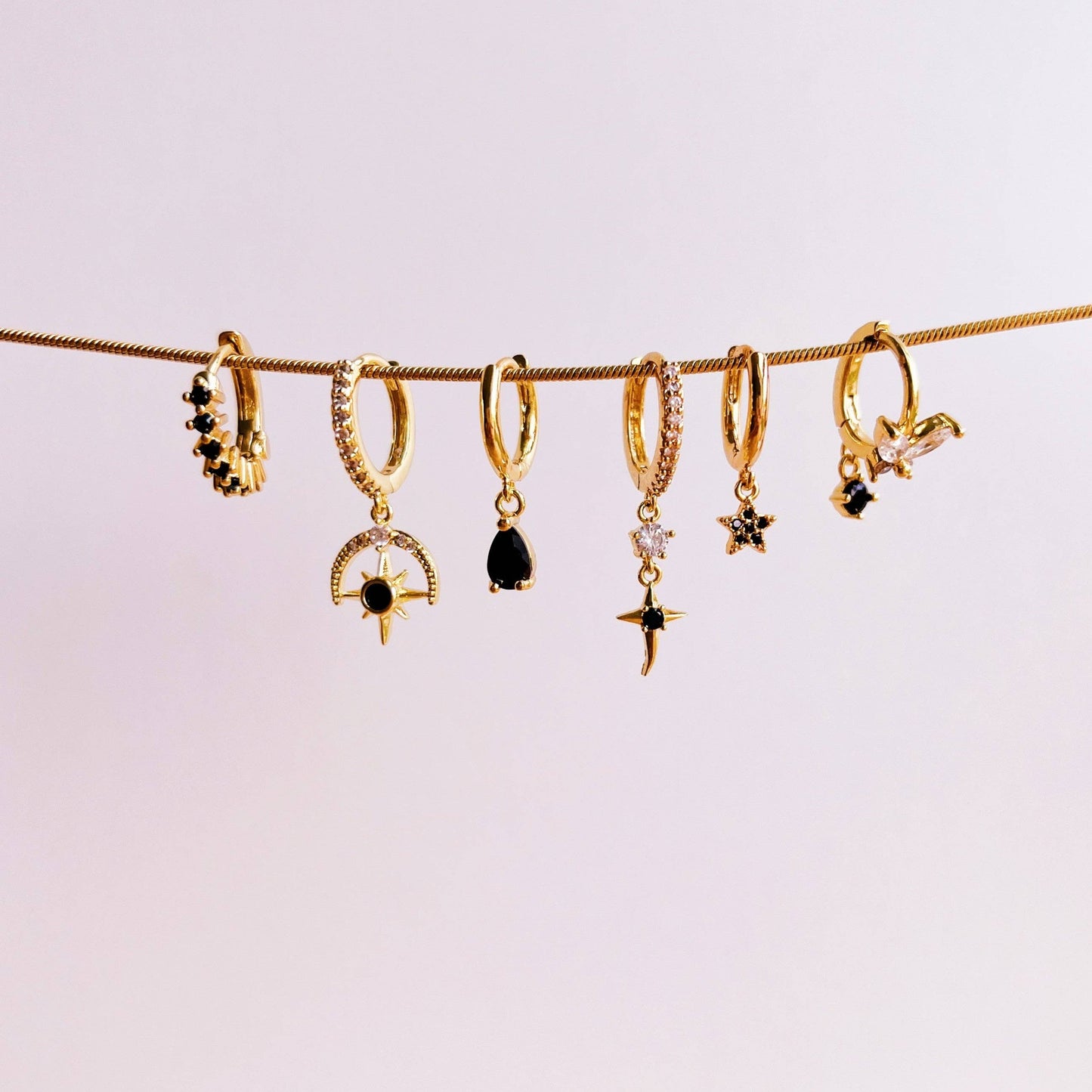 Boucles d'oreilles Amara noires - DupontDupont