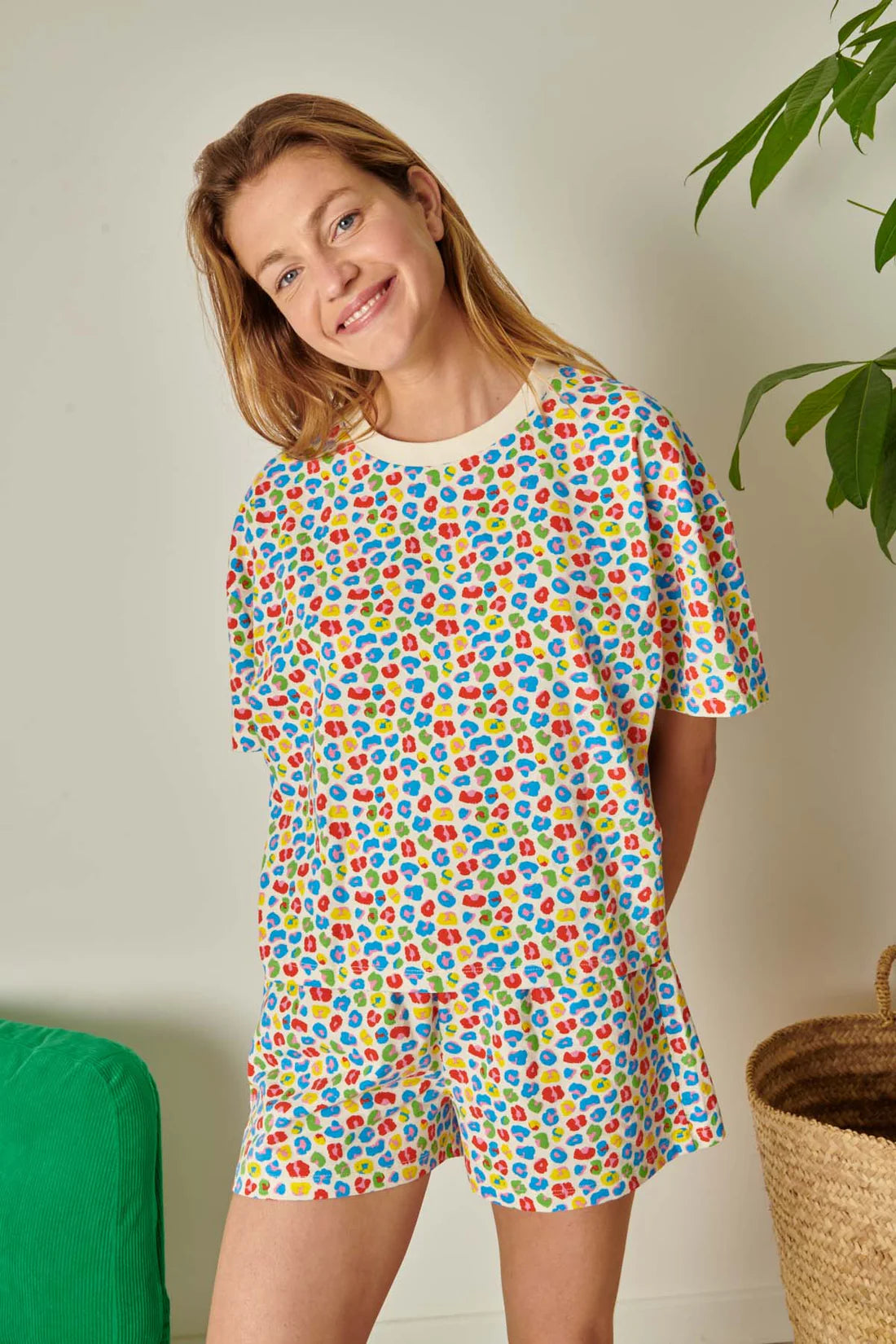 Ensemble Léopard multicolore