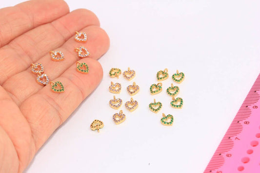 Pampille Cœur pavé violet