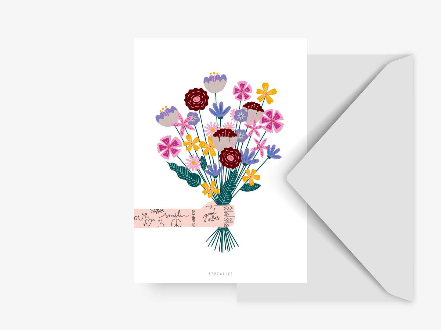 Carte postale/bouquet de fleurs