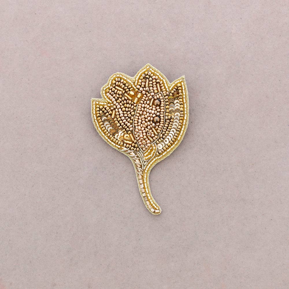 Broche Fleur Perles: Dorado - DupontDupont