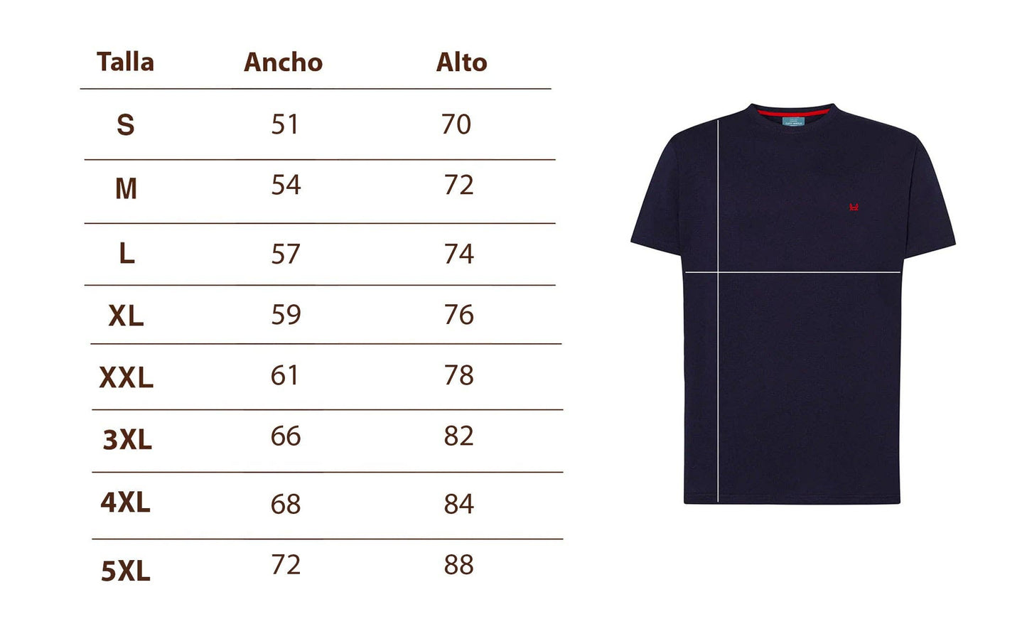 T-shirt Basique Bleu Moyen: Azulon / M