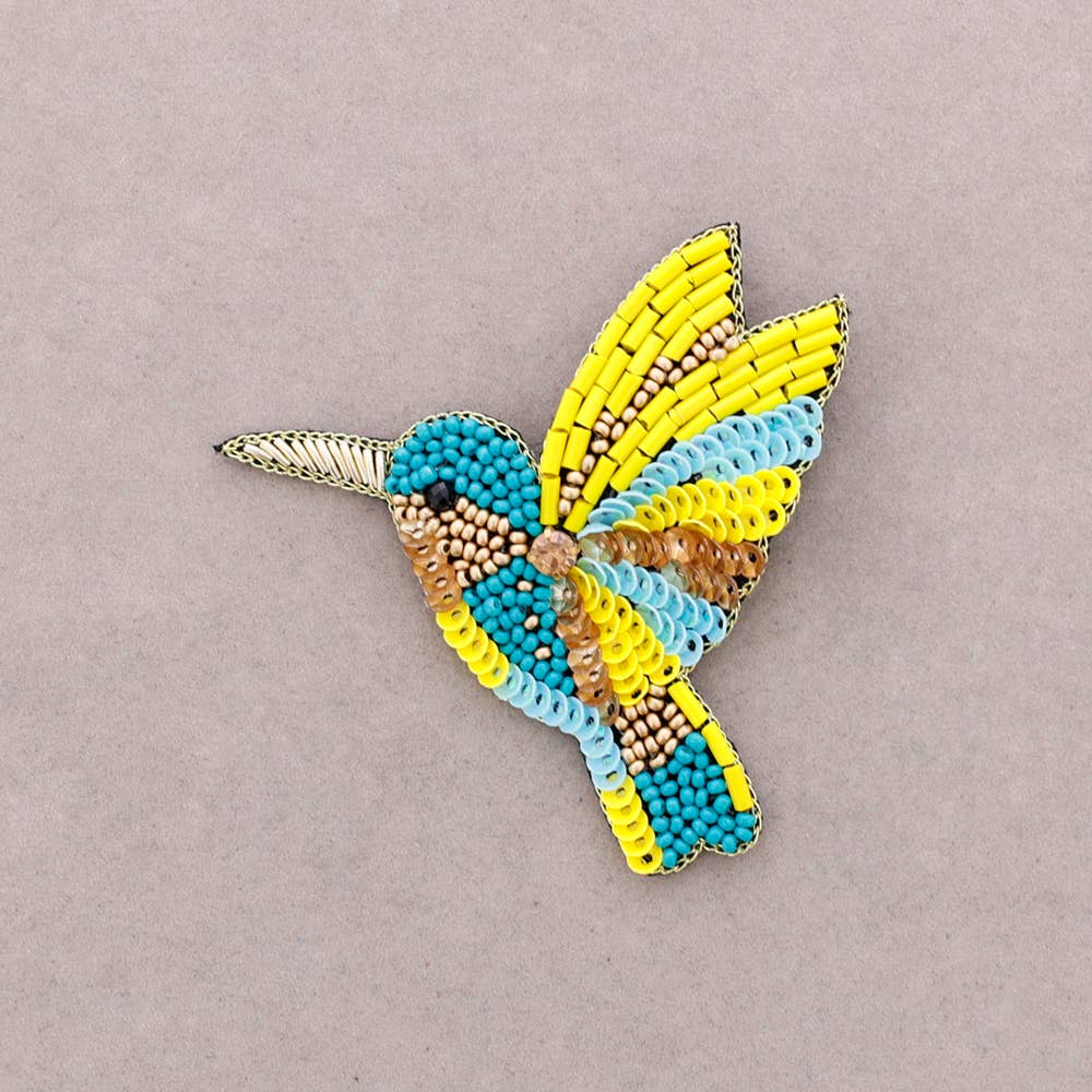 Broche oiseau en perles: Amarillo - DupontDupont