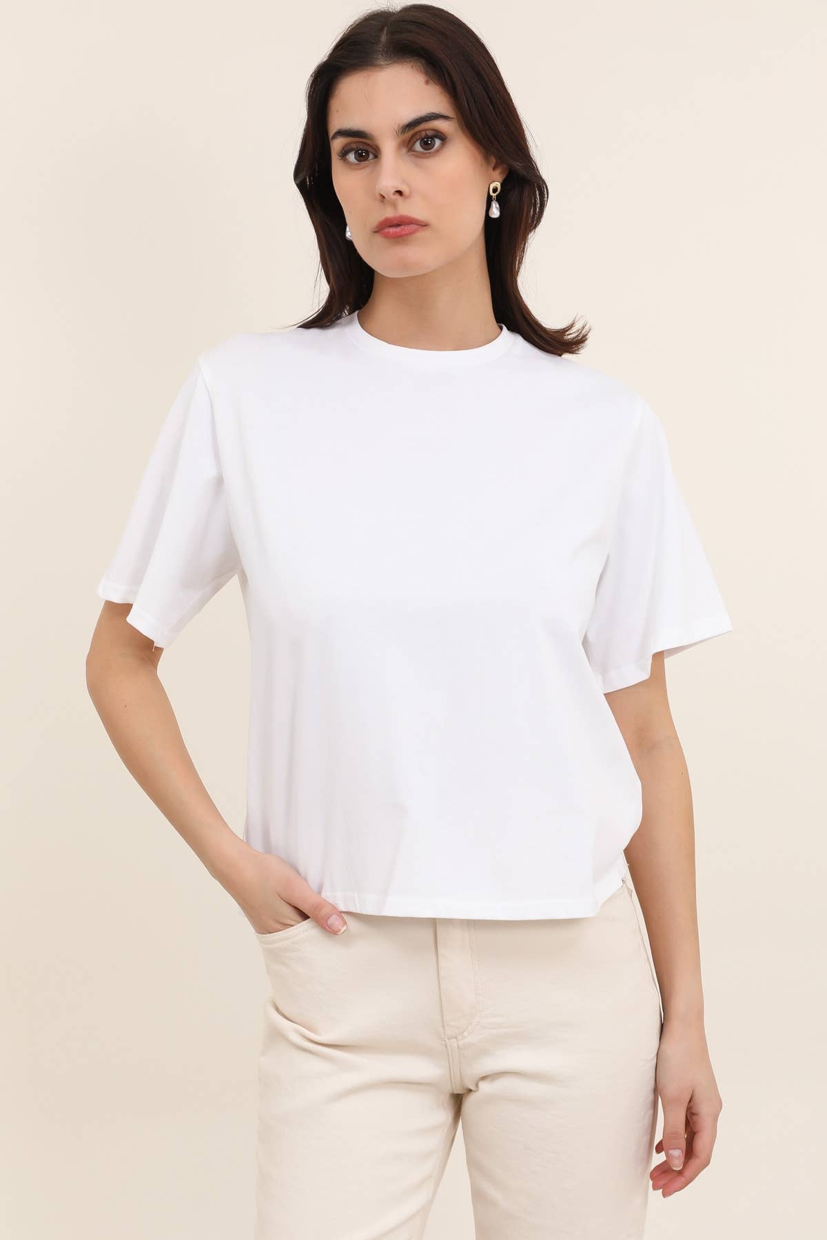 T-SHIRT BOXYBleu