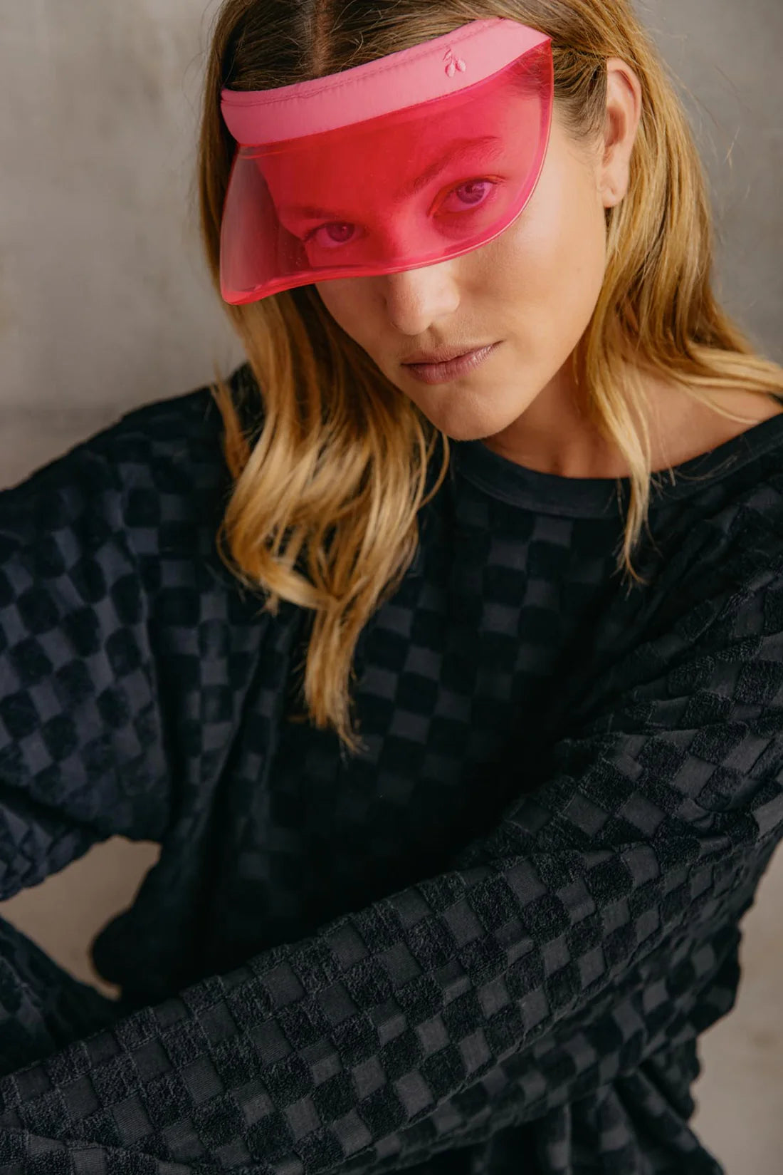 Sweat Éponge Damier - Noir