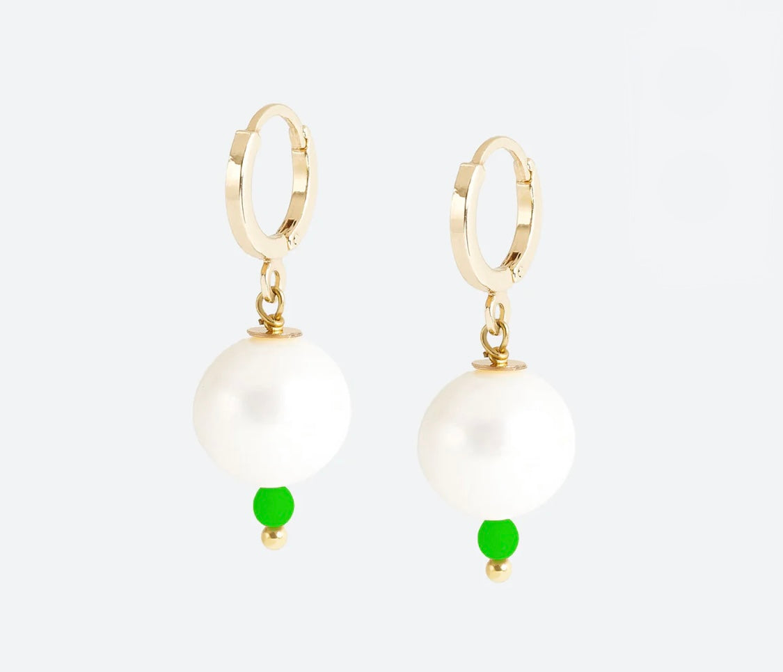 Créoles mini perle Fluo