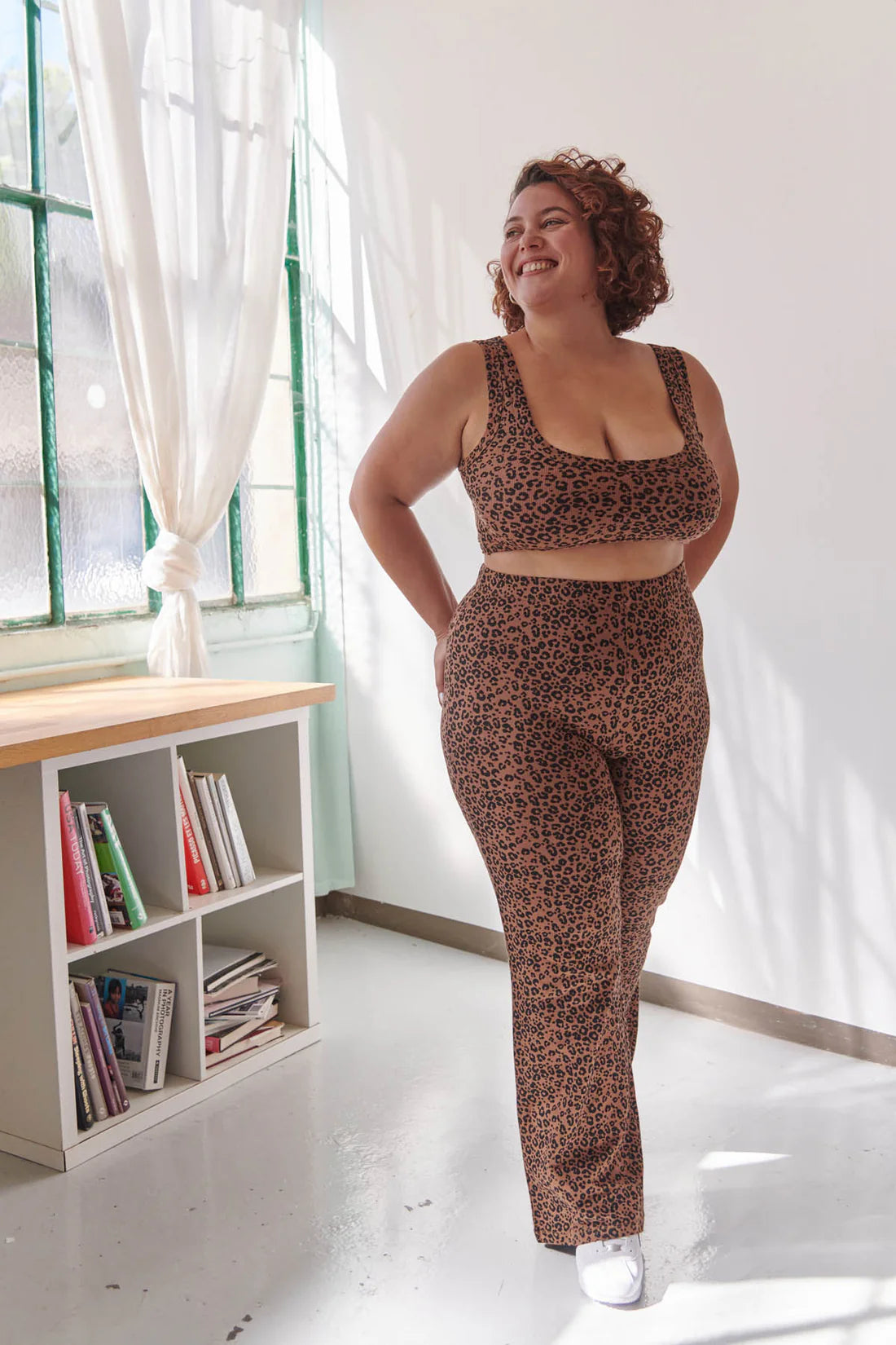 Pantalon Léopard marron