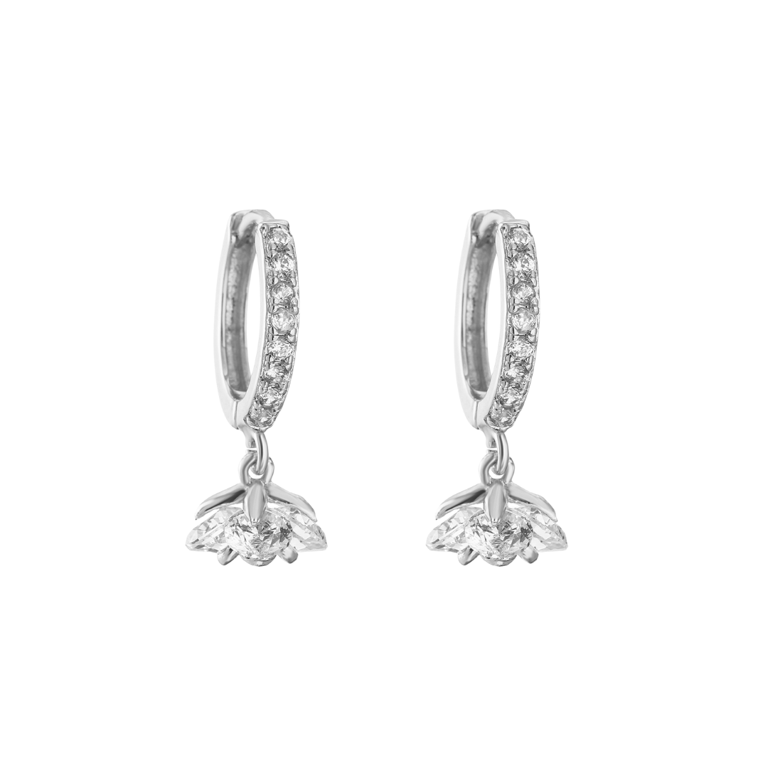 Créoles fleurs pendantes