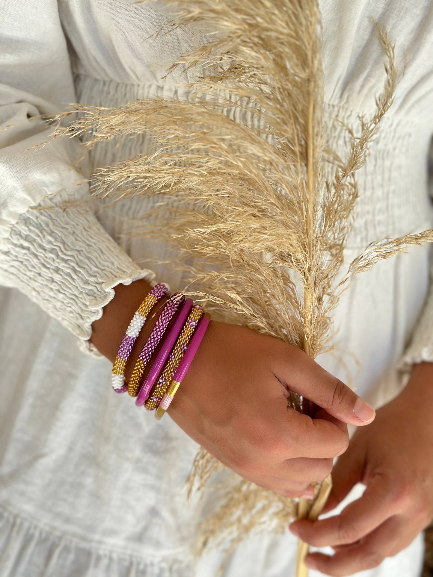 Jonc corne de buffle Fushia