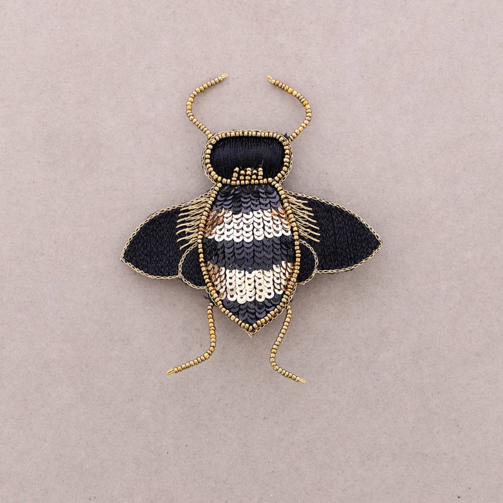 Broche Insecte Paillettes: Fucsia
