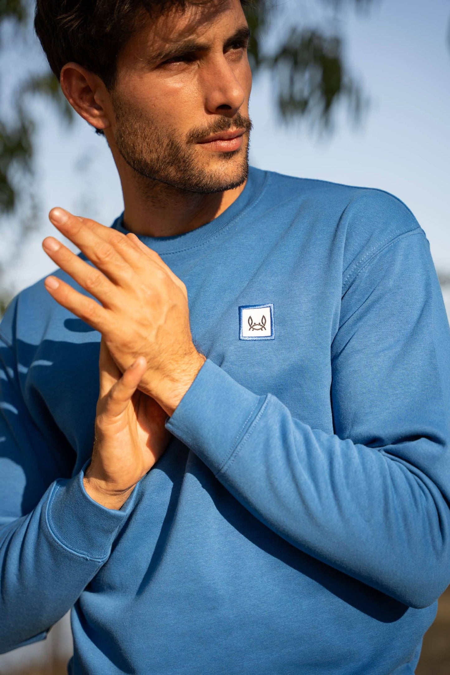 Sweat-shirt Basique Patch Bleu Encre: Encre / M