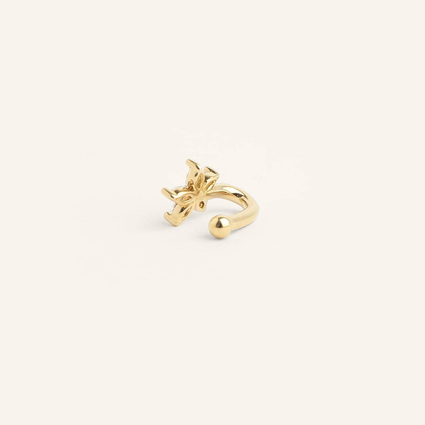 Earcuff Hélix Fleur Sofia: Or plaqué