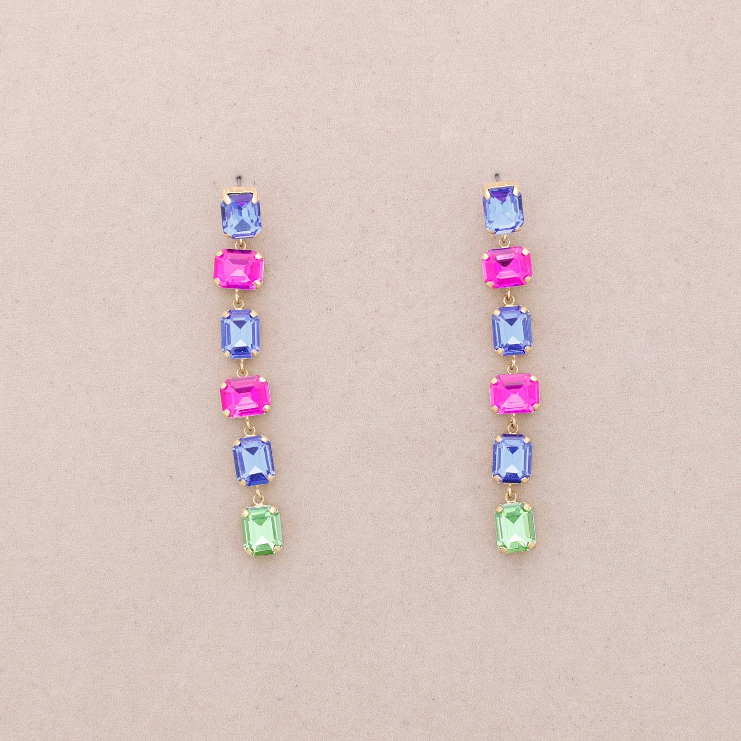 Boucles d'oreilles pendantes carrées