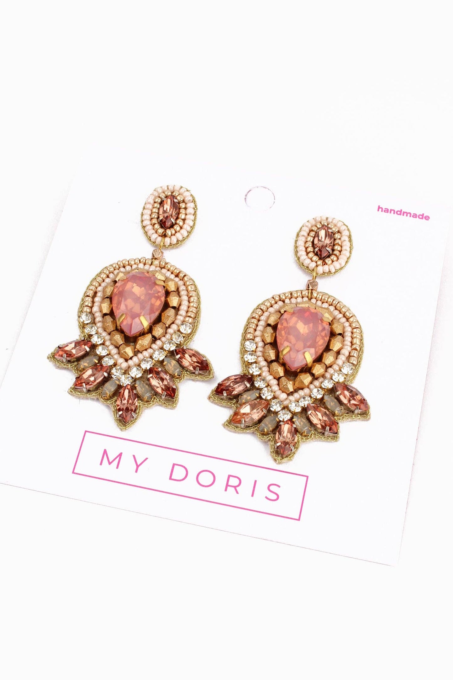 BOUCLE D'OREILLE ART DÉCO PÊCHE