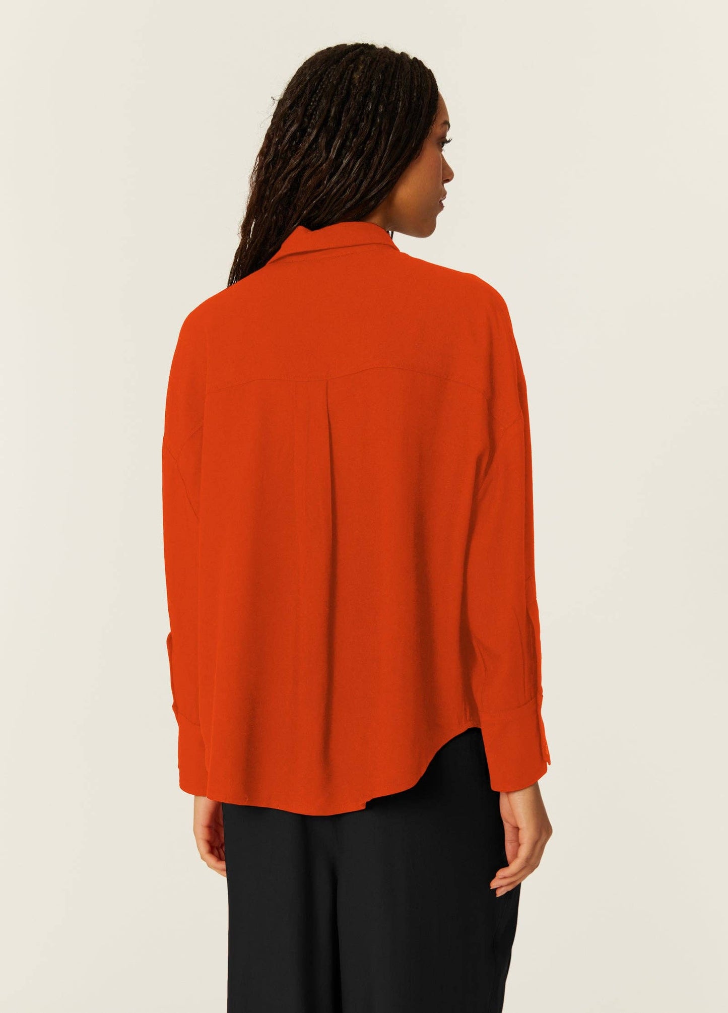 CHEMISE OVERSIZE ECOVERO ROUGE: M