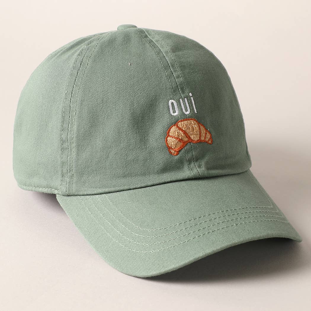 Casquette OUI sauge