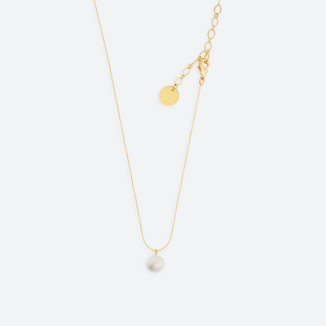 COLLIER DANS MA BULLE "SOLO" (3 TAILLES): PLAQUÉ OR / Perle 8mm (38-43cm)