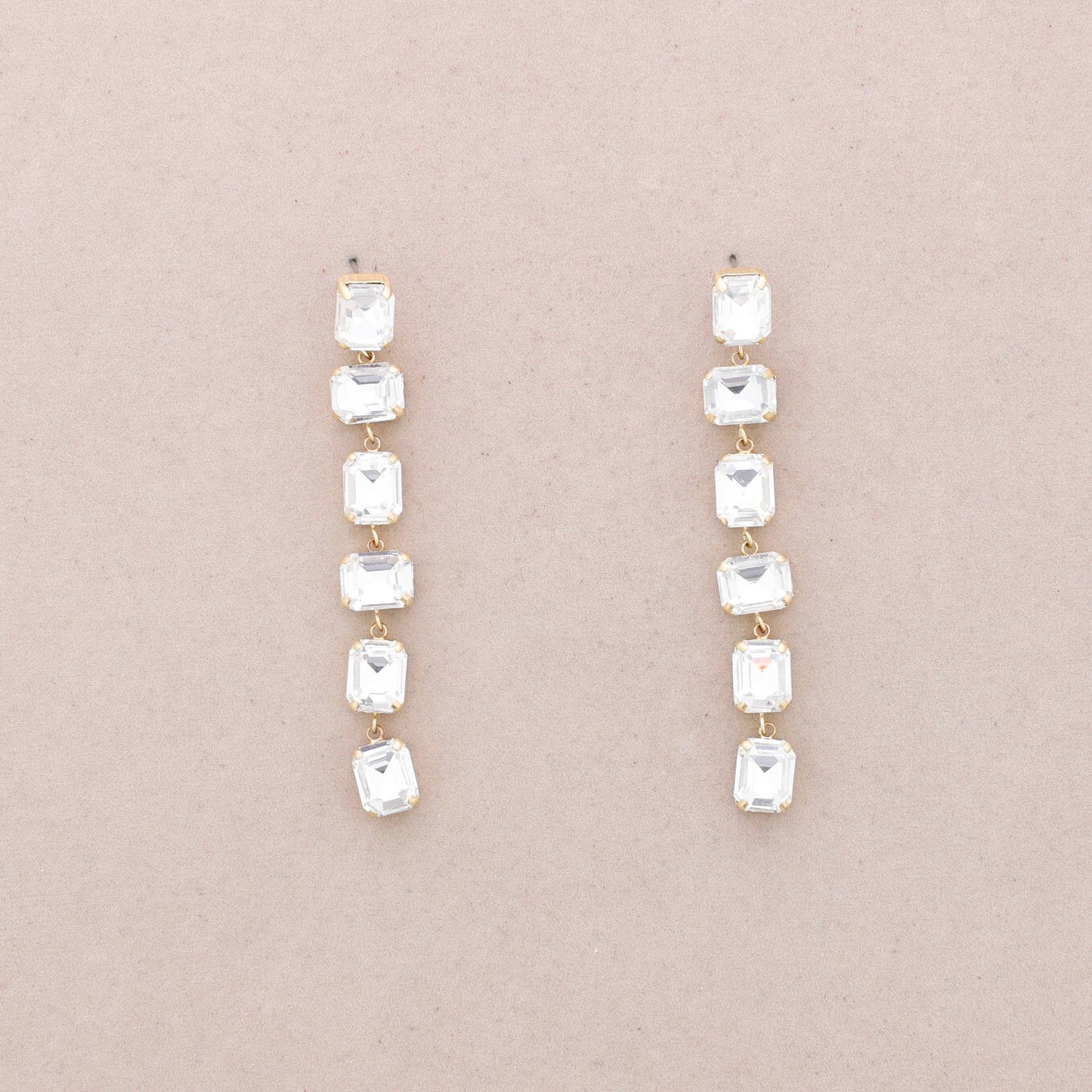Boucles d'oreilles pendantes carrées